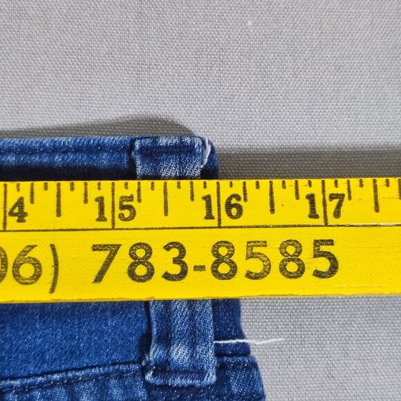 GAP jeans wide leg women's size 30 indigo blue snap button pockets closer - Picture 12 of 16